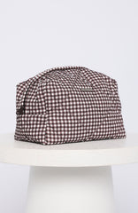 Getting Ready Cosmetic Bag Choc Gingham