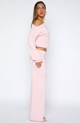 Can't Find The Words Knit Pants Pink