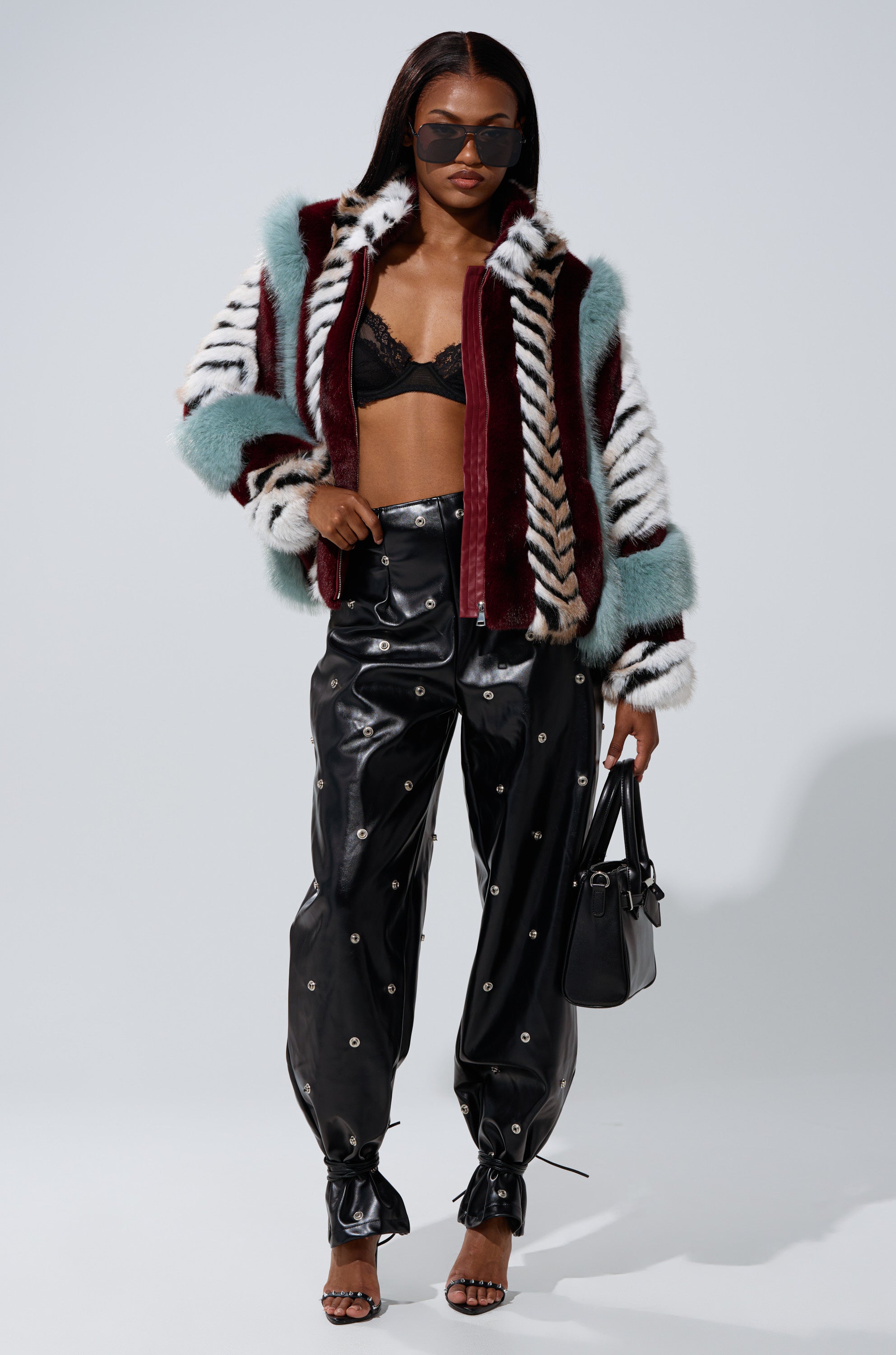 HAVE IT ALL PANELED FUR COAT