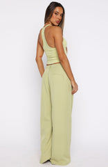 Figuring Out Feelings Pants Chartreuse