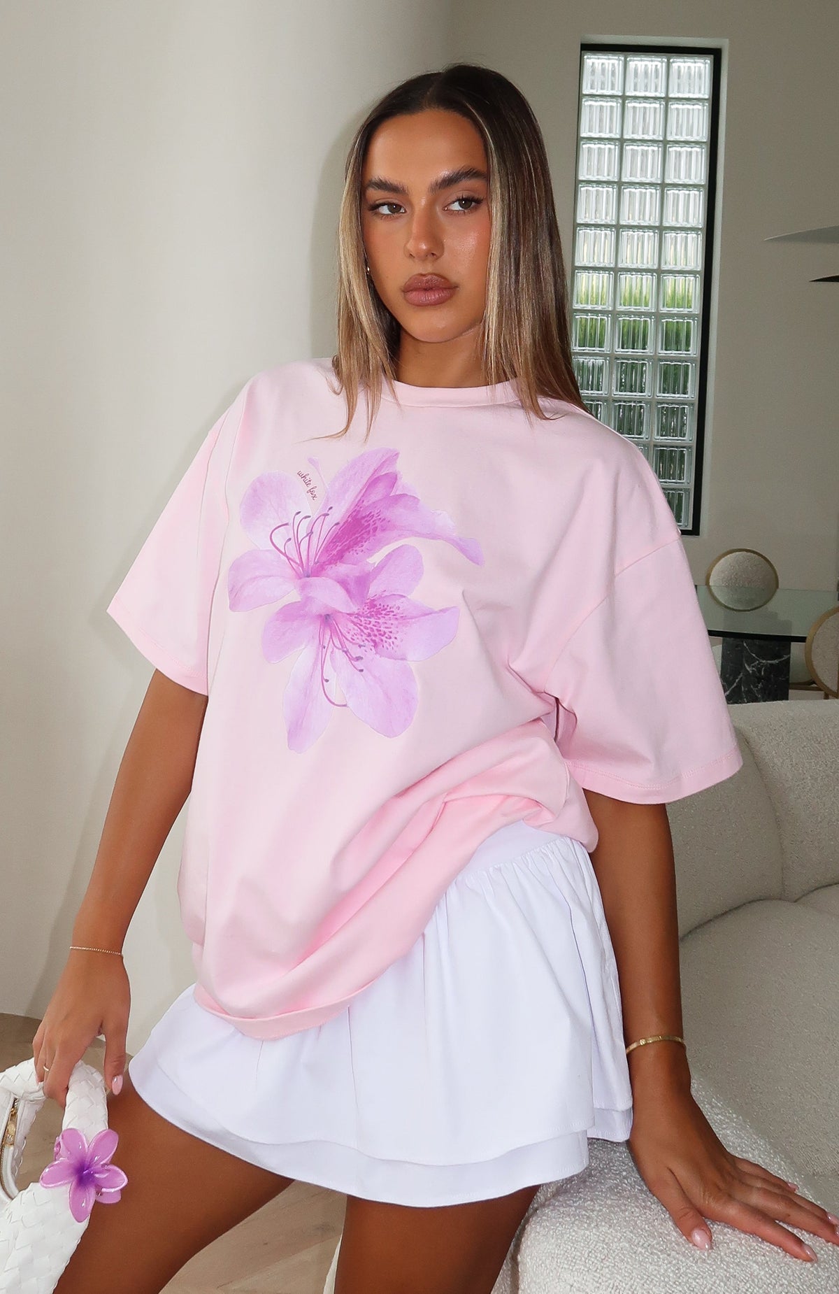 Power Of Possibility Oversized Tee Baby Pink