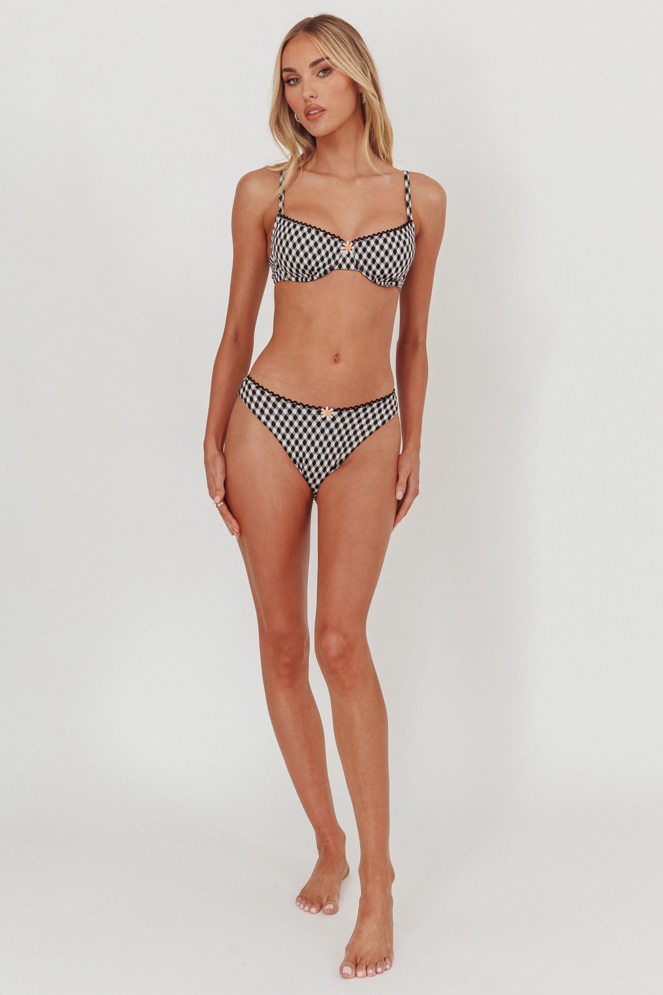 Cheerful Underwire Bikini Top Gingham