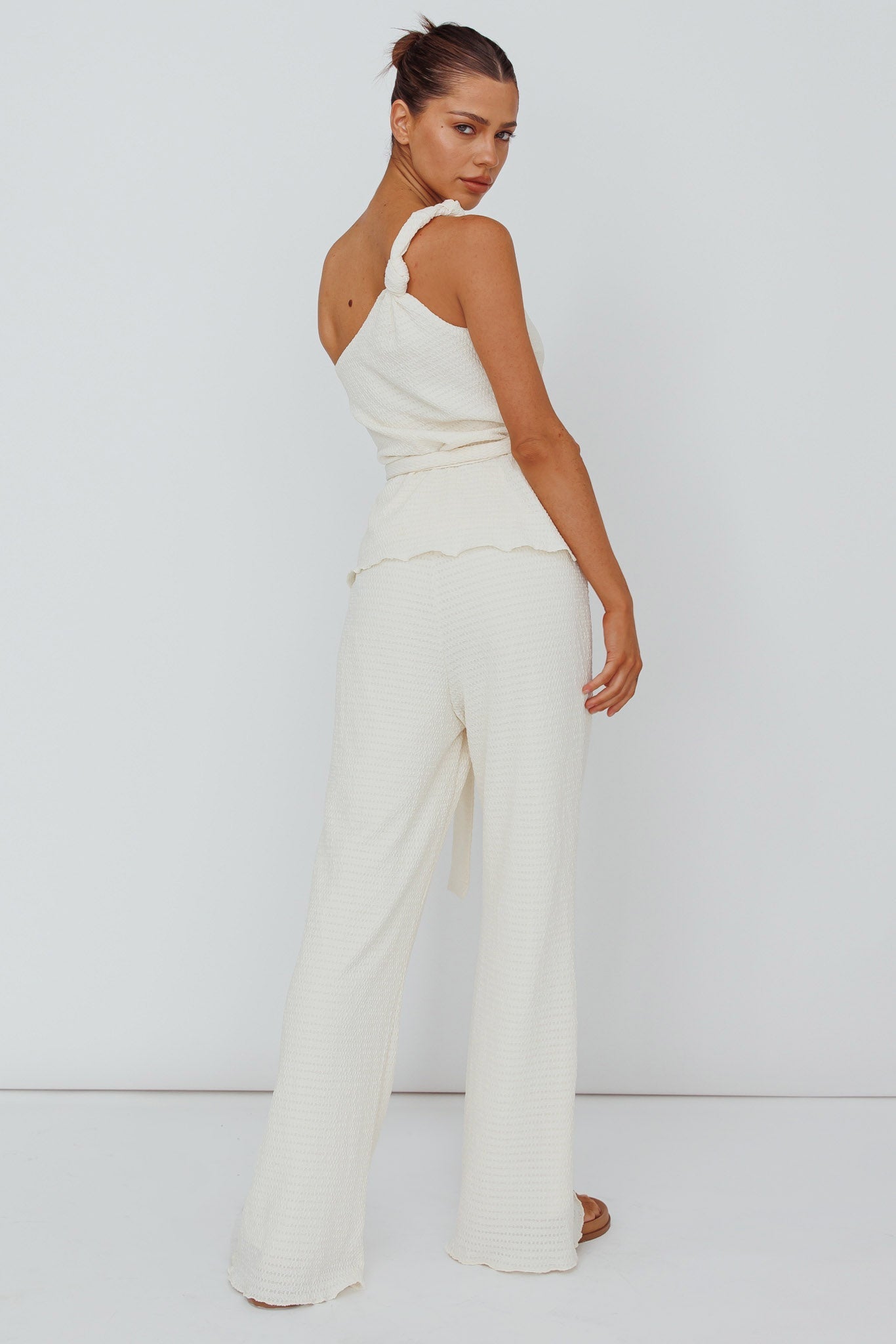 Austin City Textured Pants Cream