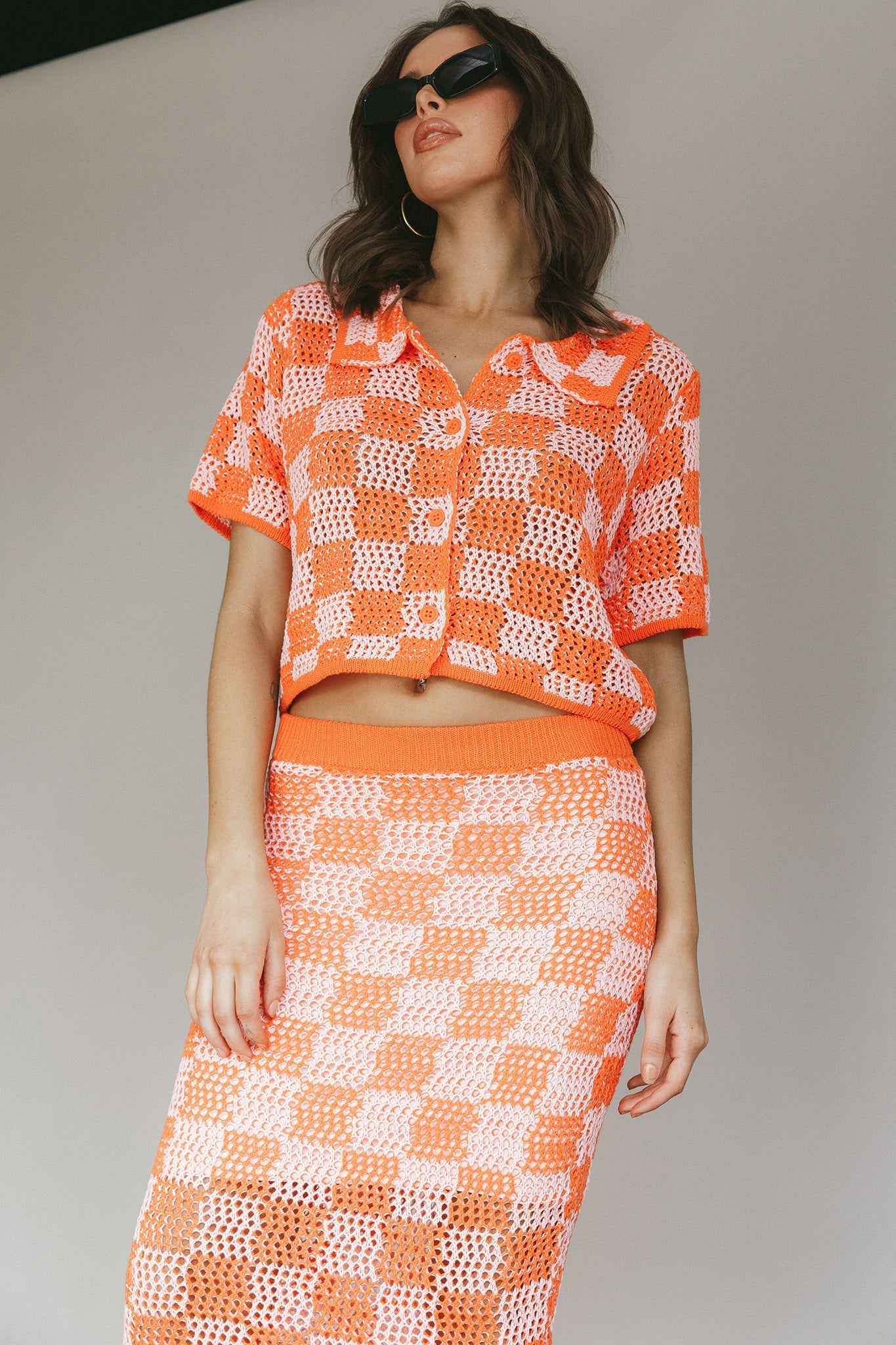 Byron Bay Crochet Maxi Skirt Sunset