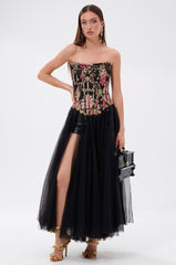 ROYAL TULLE TRIM CORSET TOP