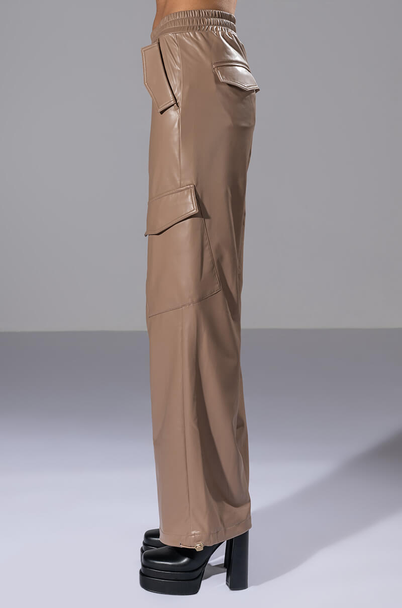 ALWAYS WINNING FAUX LEATHER JOGGER