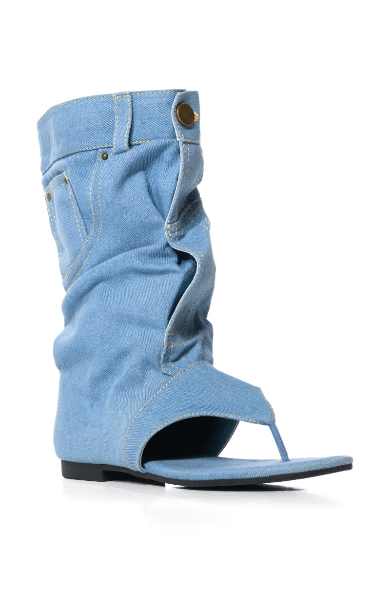 MATIE DENIM GLADIATOR SANDAL
