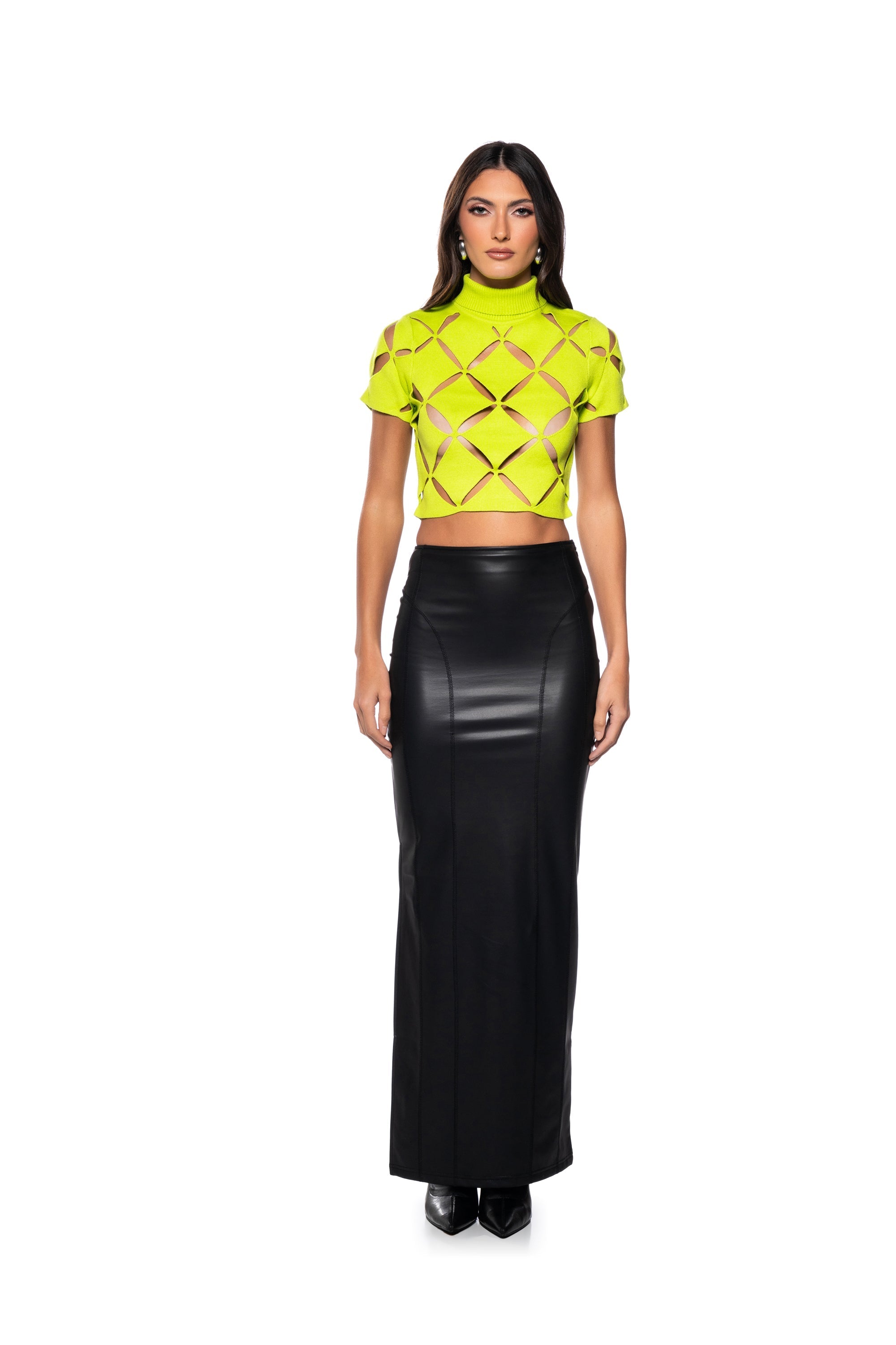 PARALLEL DIMENSIONS CROPPED SWEATER