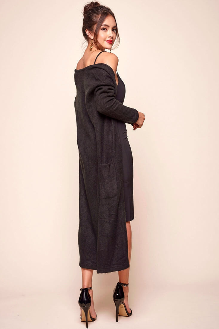 Brookhaven Cafe Long Sleeved Cardigan Black