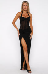 Champagne Promises Maxi Dress Black
