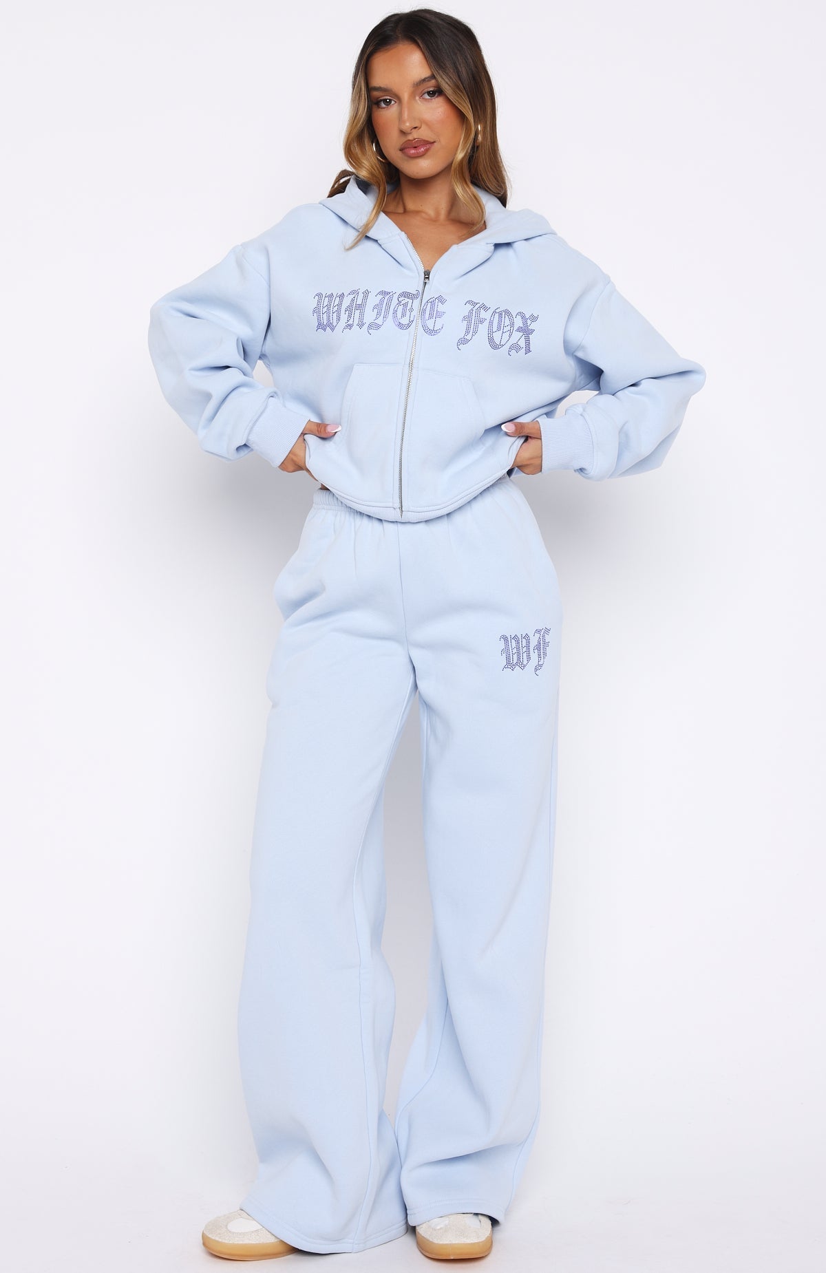 Lucky Ones Wide Leg Sweatpants Baby Blue