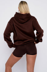 Took The Fall Oversized Hoodie Chocolate